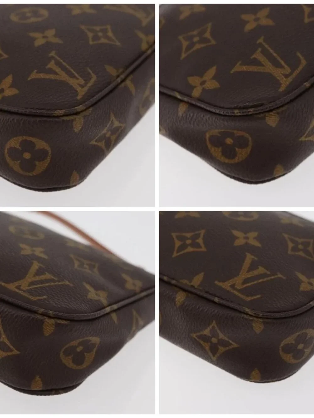 LOUIS VUITTON Monogram Pochette Accessoires Pouch M51980 LV Auth am11402V